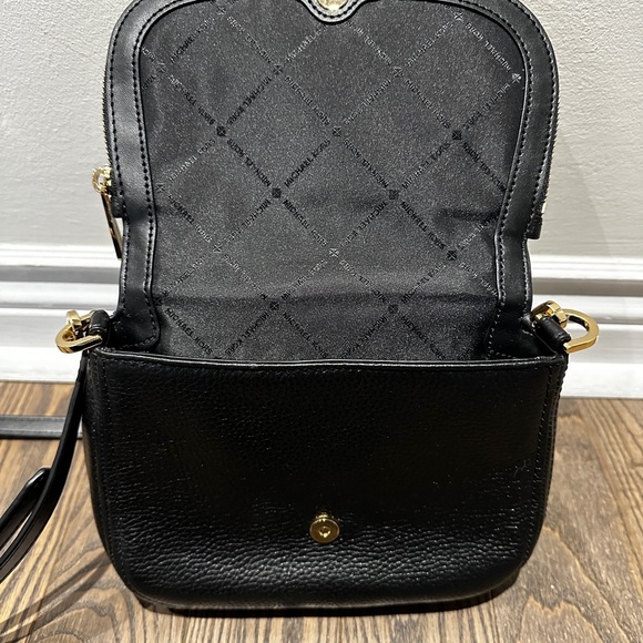 Michael Kors Black Pebbled Leather Crossbody Bag - Picture 6 of 10